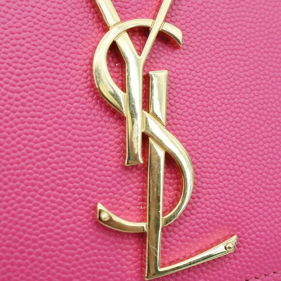 Yves Saint Laurent  Kate Small Pebbled Leather Chain Crossbody Bag Pink - Picture 11 of 14